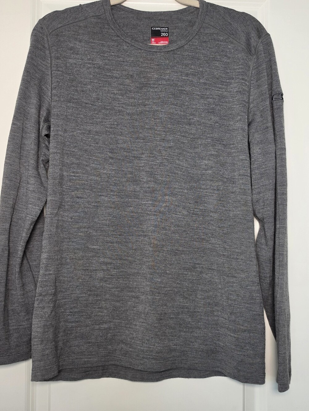 Icebreaker Merino 260 Men’s Medium Gray Base Layer Wool Thermal Shirt